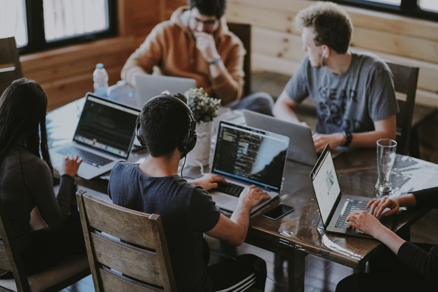 Professional team working